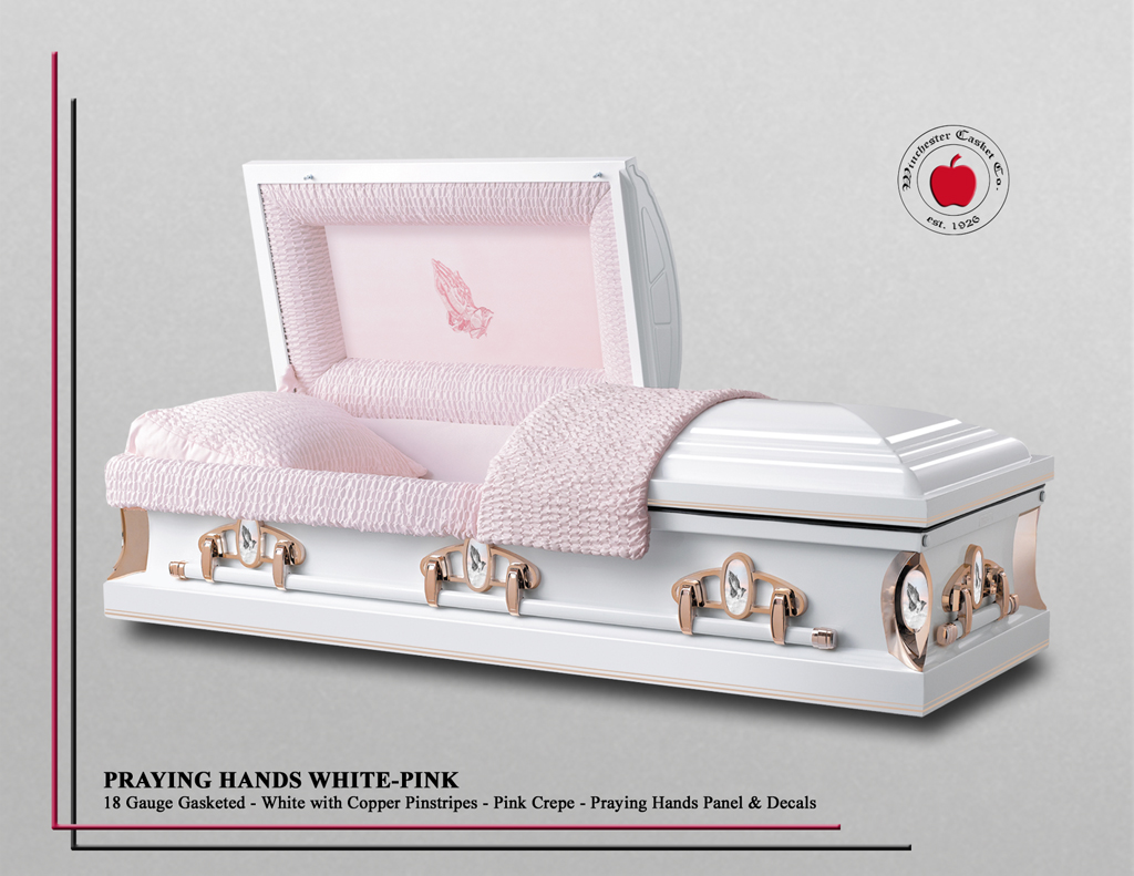 Praying Hands White Pink